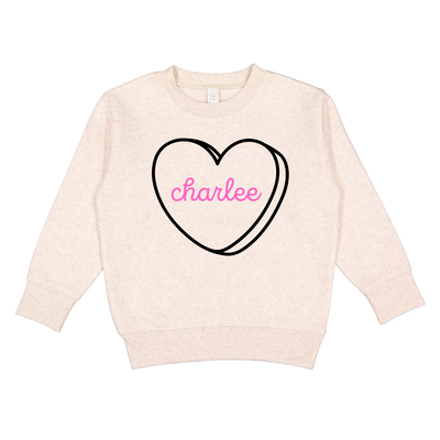 Candy Heart Name Sweatshirt