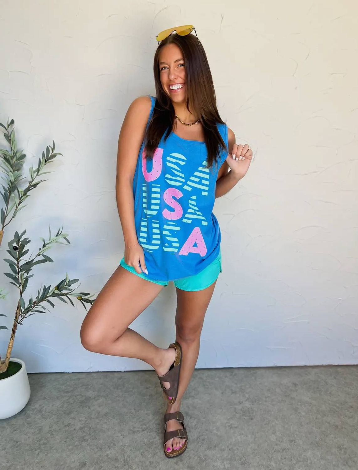 USA Stacked Tank Top