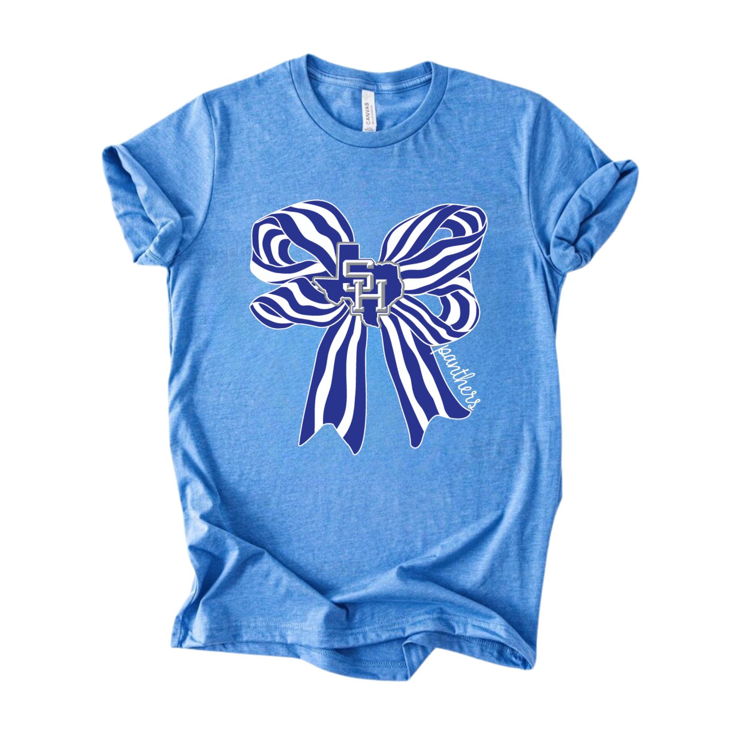Striped Mascot Bow Tee