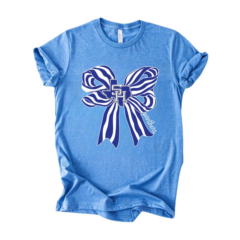 Striped Mascot Bow Tee