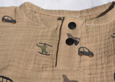 Camiseta Marron de Manga Corta de Vehiculos