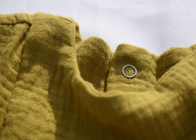 Vestido Infantil de Algodón Orgánico Amarillo - Manga Larga