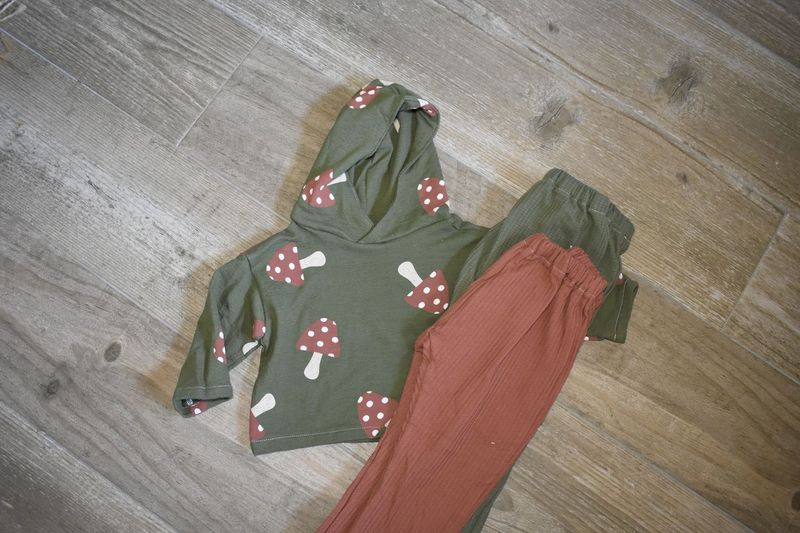 Pantalones Largos  Infantil de Algodón Orgánico Teja