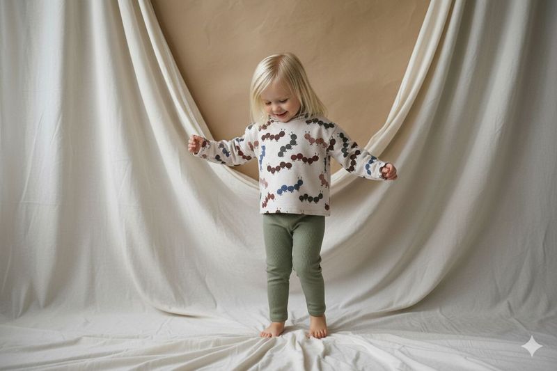 Pantalones Largos Infantil de Algodón Orgánico Verde Oscuro