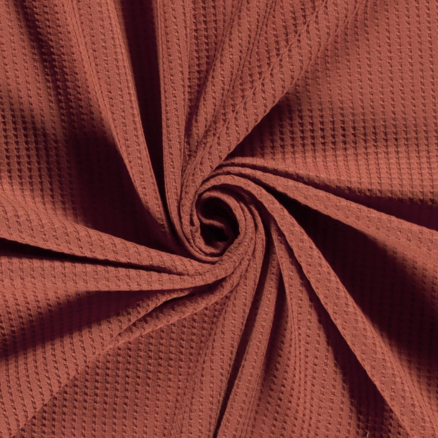 Tela de Punto Mini Waffle Teja