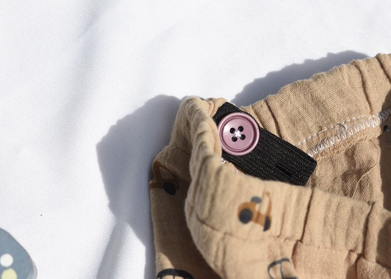 Pantalon Corto Infantil de Algodón Orgánico marron - Vehiculo