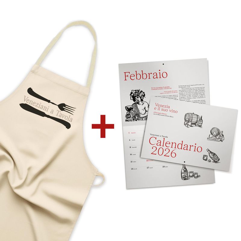 OFFERTA SPECIALE - Grembiule + calendario Veneziani a Tavola
