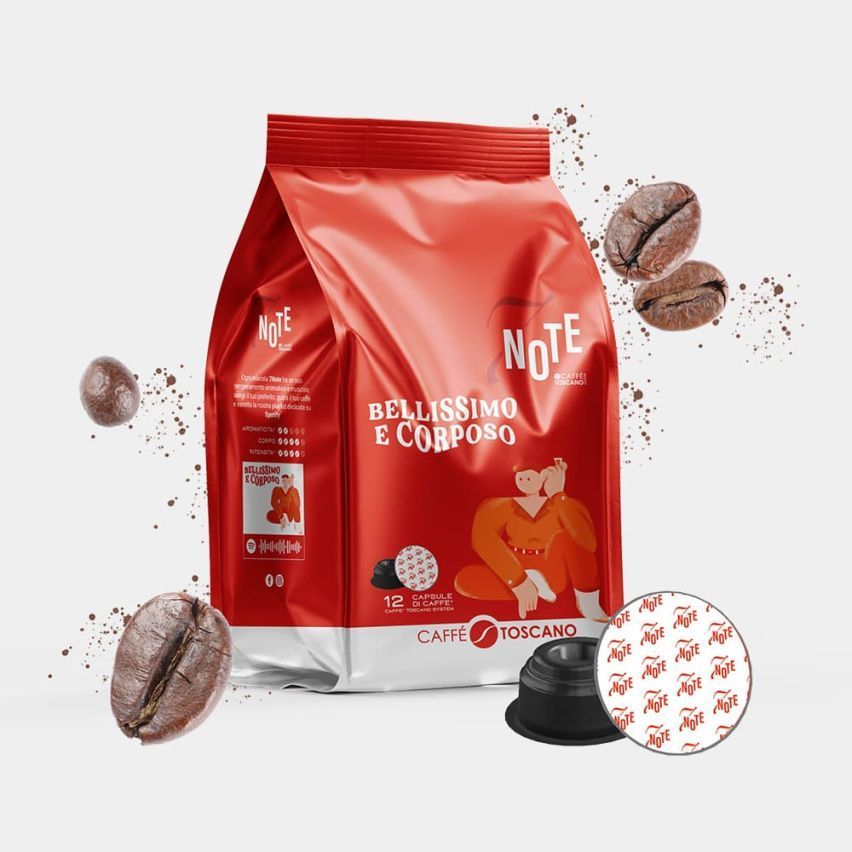 CAFFE&#39; TOSCANO 7 NOTE - BELLISSIMO E CORPOSO - 12 capsule