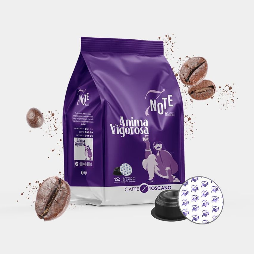 CAFFE&#39; TOSCANO 7 NOTE - ANIMA VIGOROSA - 12 capsule