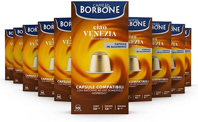CAFFE&#39; BORBONE - compatibile NESPRESSO - 10 capsule alluminio