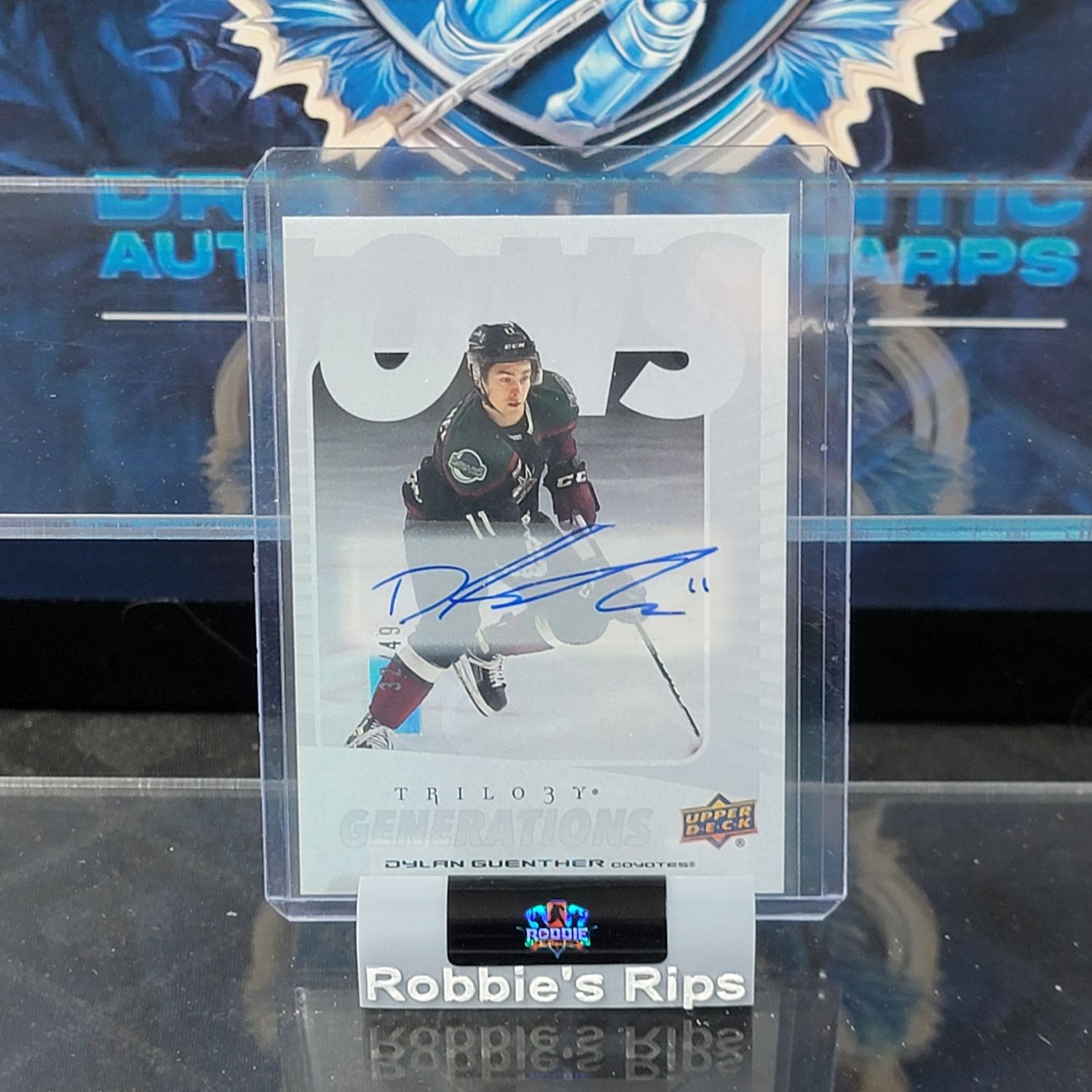 Dylan Guenther Upper Deck Trilogy Auto 32/ 49