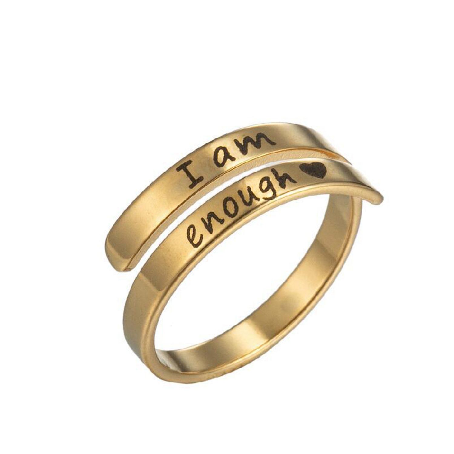 &quot;I Am Enough&quot; Adjustable Ring