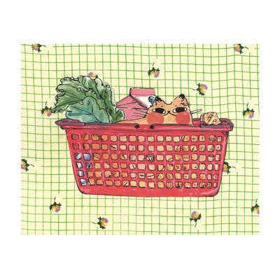 Print - &quot;Basket Cat&quot;