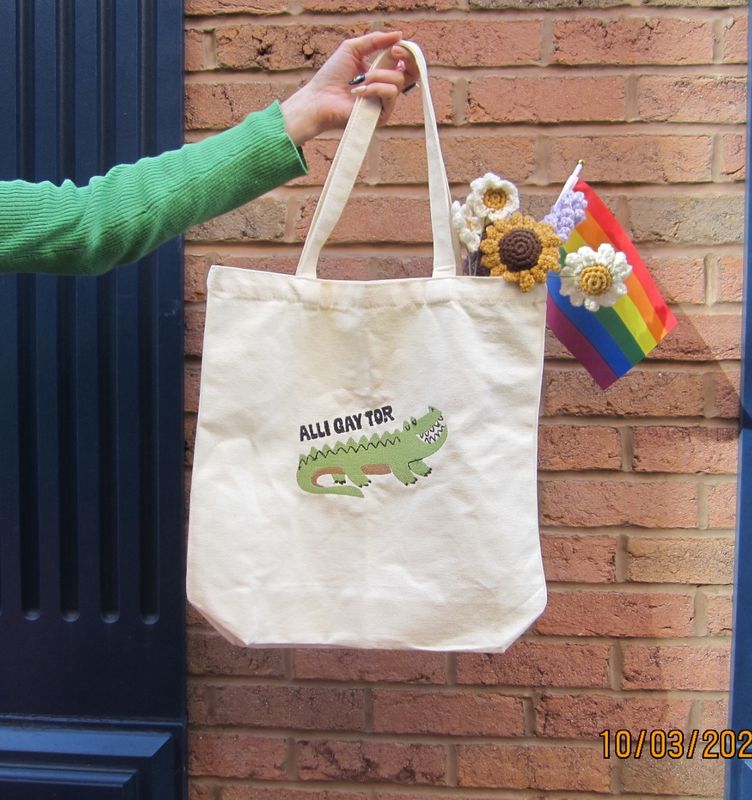 alligator tote bag