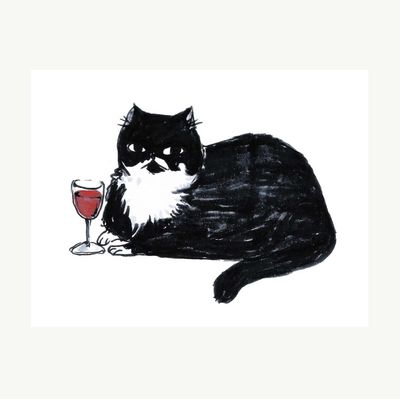 Print - &quot;Pepper with a Fine Bordeaux&quot;