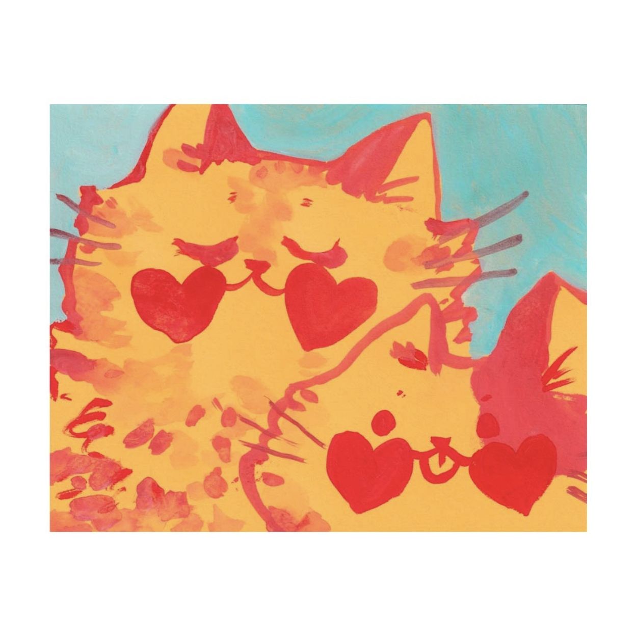 Print - &quot;Heart Cats&quot;