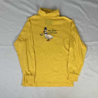 yellow silly goose turtle neck