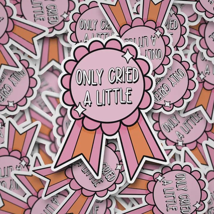 Vinyl Decal Only Cried A Little Ribbon