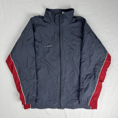 reebok grey &amp; red zip up jacket