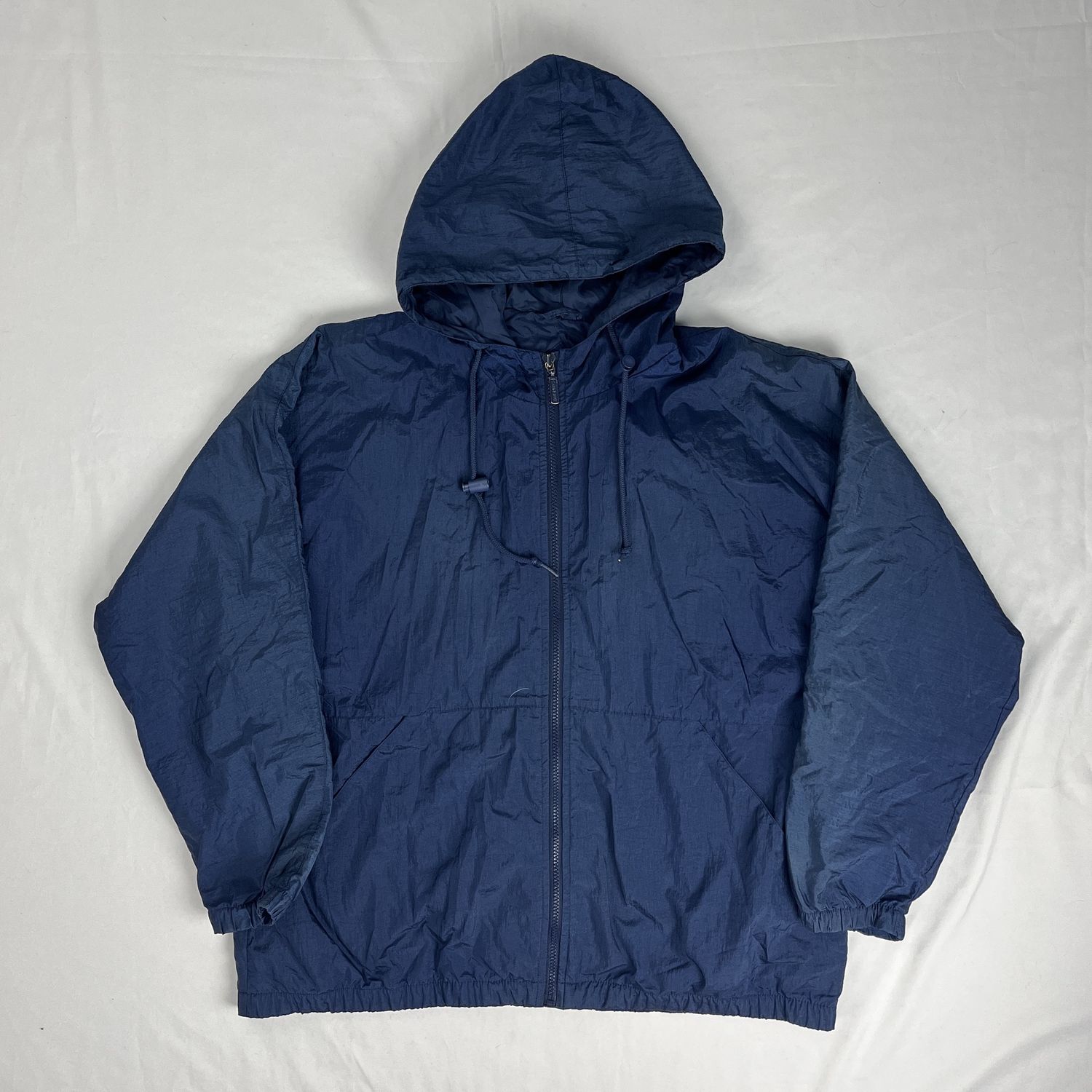 navy swishy jacket