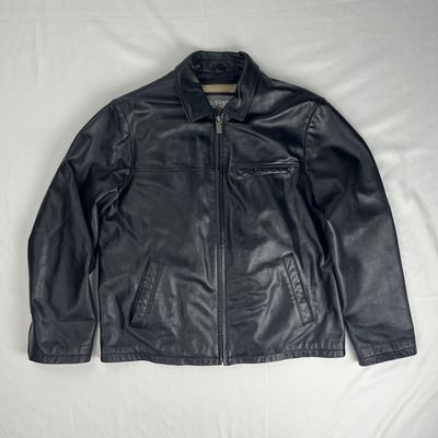 black wilsons leather coat