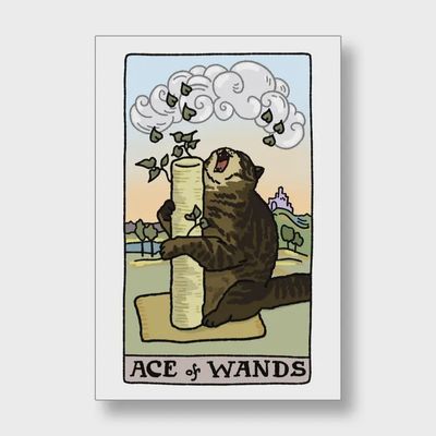Tarot Cat Art Posters – Aces
