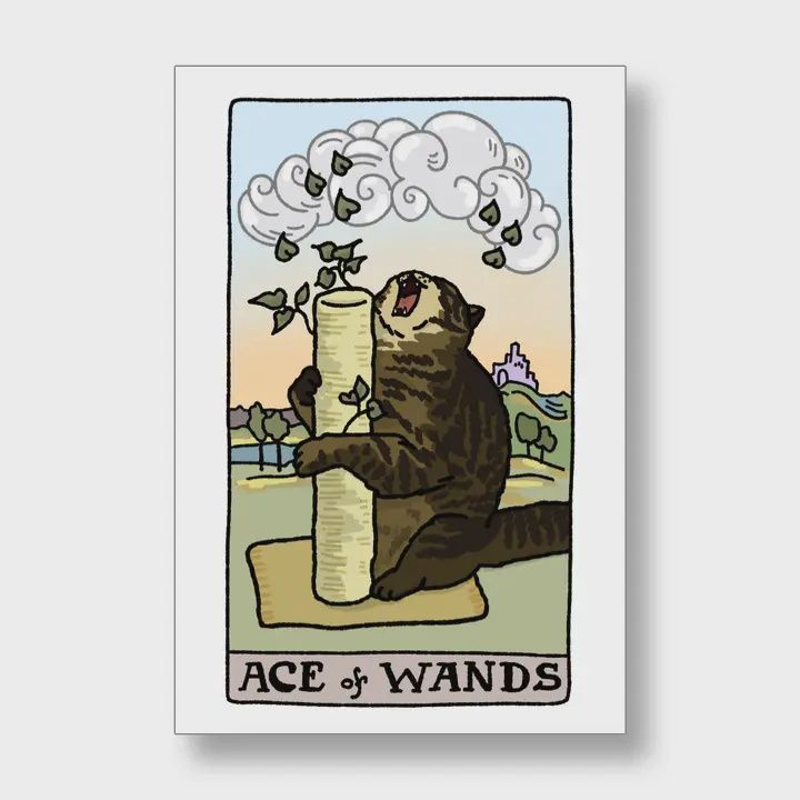 Tarot Cat Art Posters – Aces