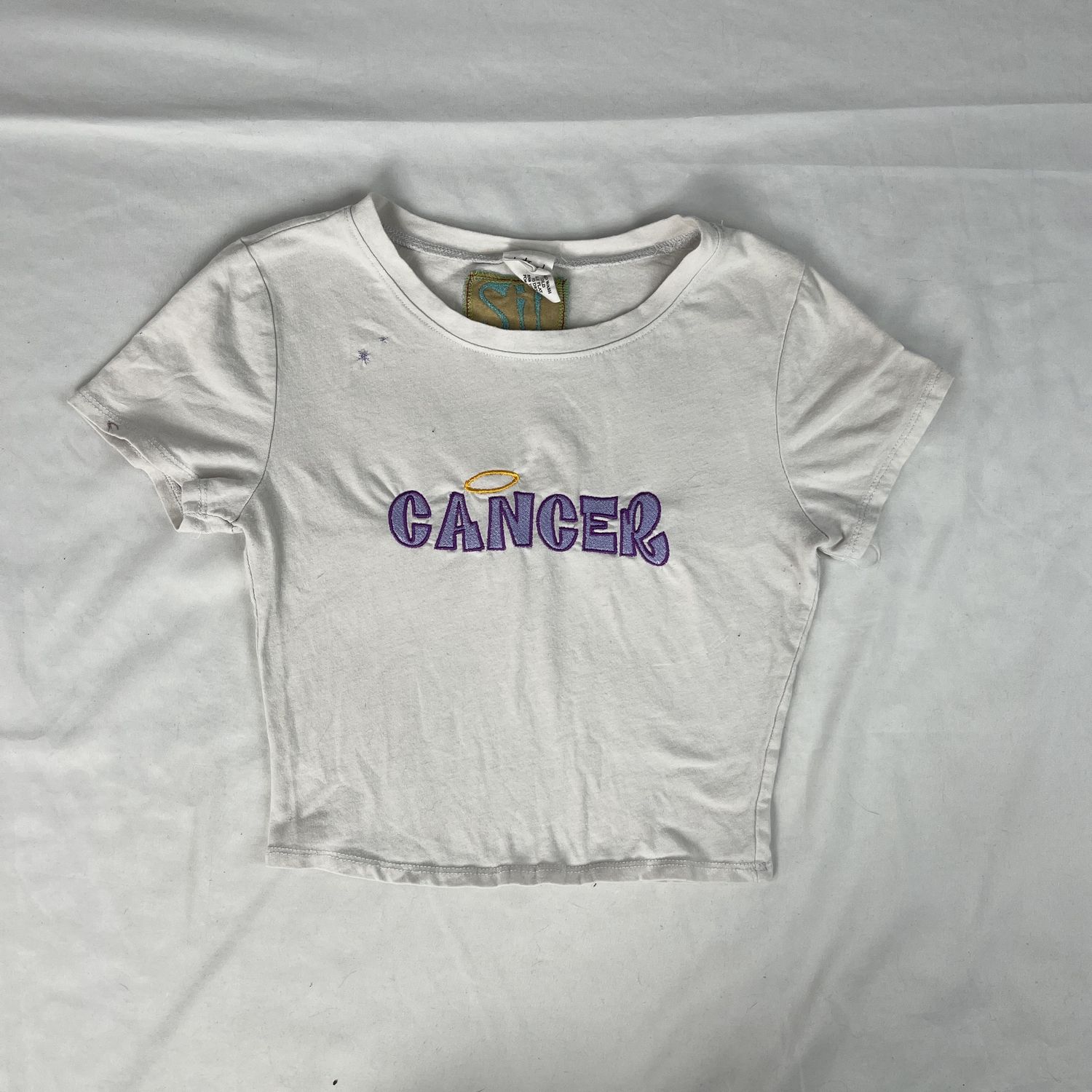 bratz cancer white baby tee
