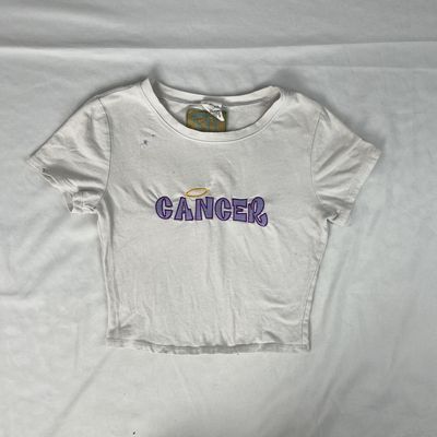 bratz cancer white baby tee