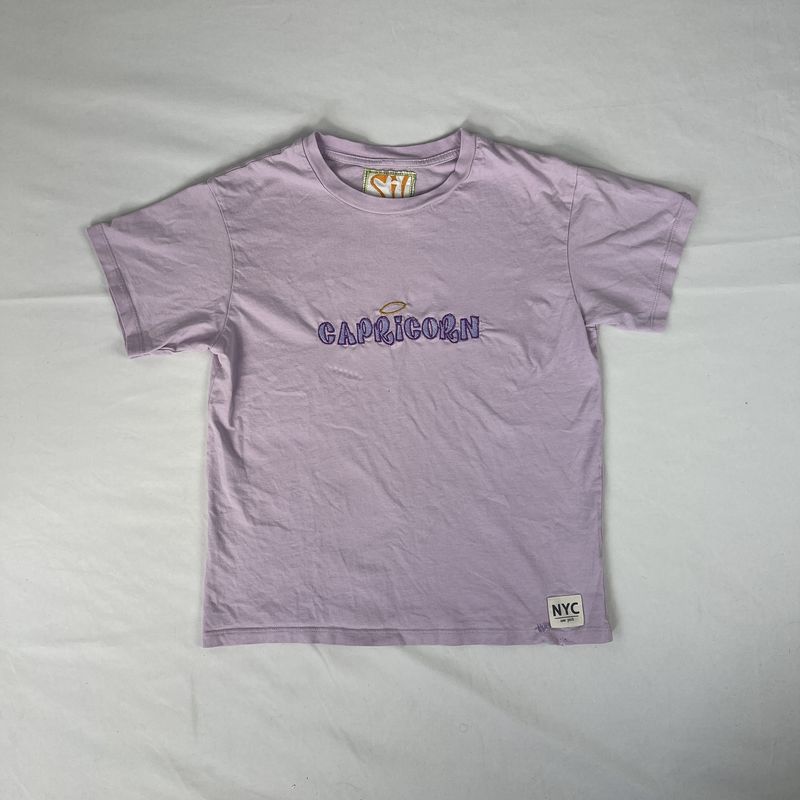 purple Capricorn bratz baby tee
