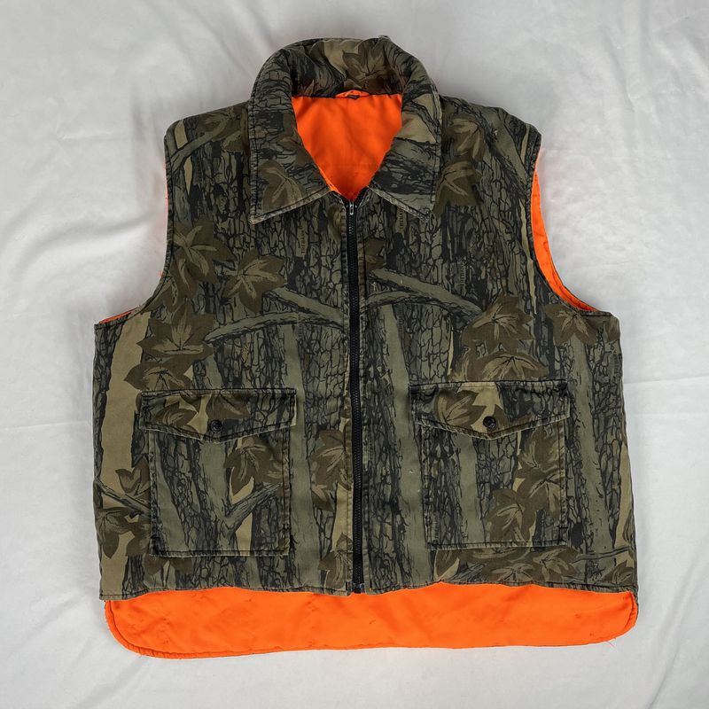 camo &amp; orange vest