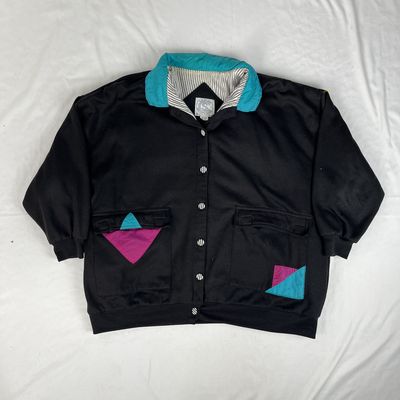 striped button jacket