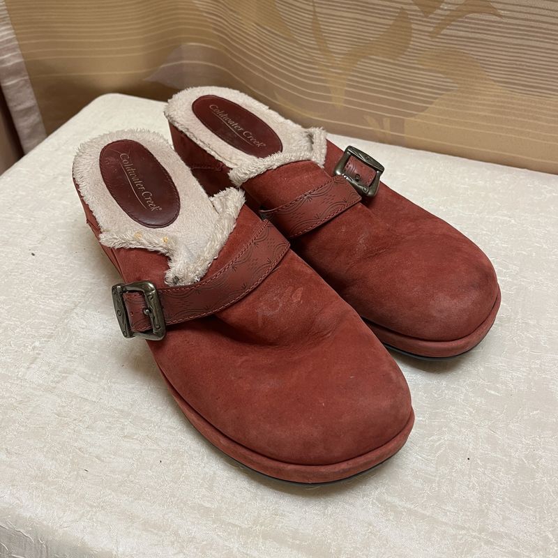 burgundy buckle loafers