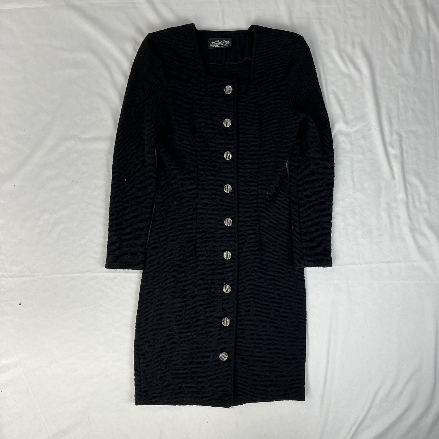 black button dress