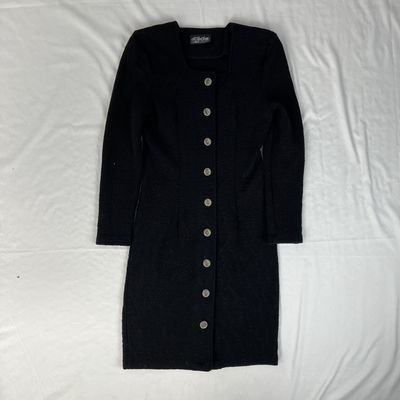 black button dress