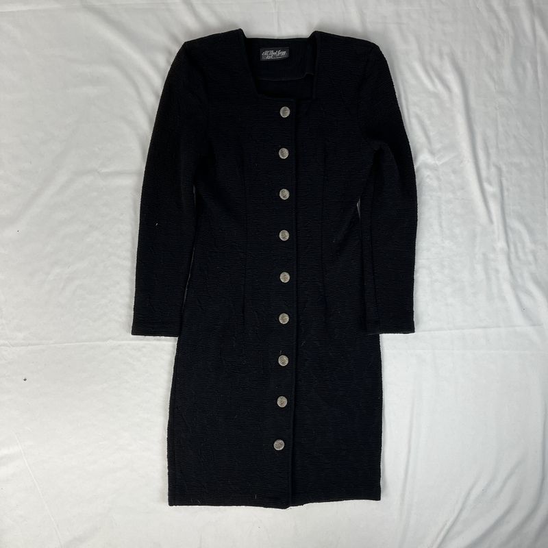 black button dress
