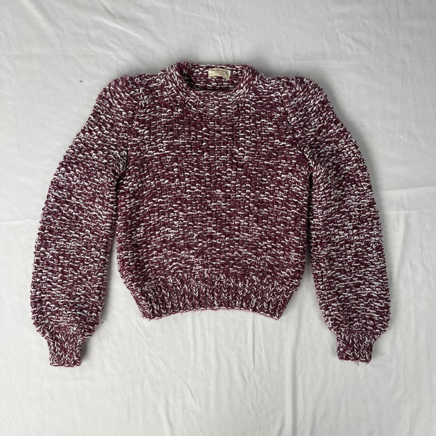 handmade maroon knit sweater