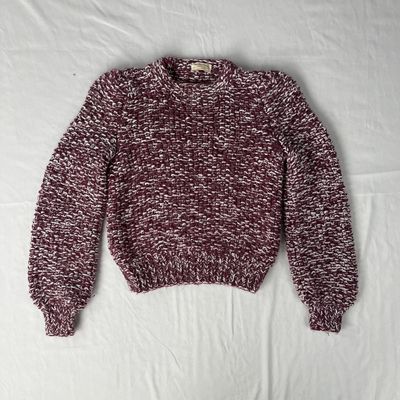 handmade maroon knit sweater