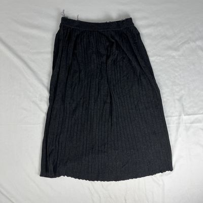 distressed dark grey skirt