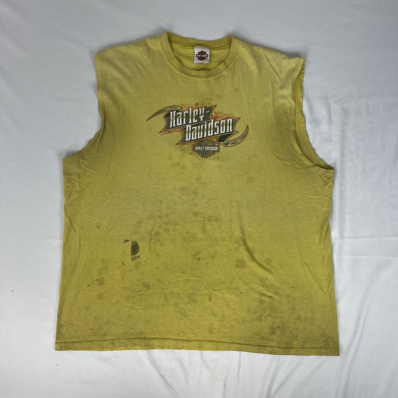 yellow muscle harley tank