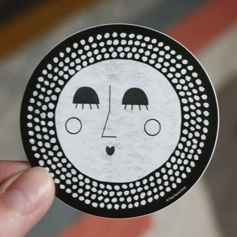 Sun Face Vinyl Decal Sticker