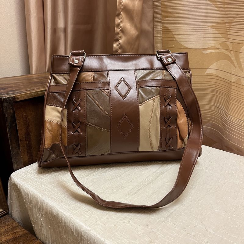 soft patchwork diamond bag