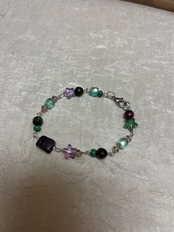 purple and green star bracelet