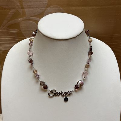 Scorpio beaded necklace