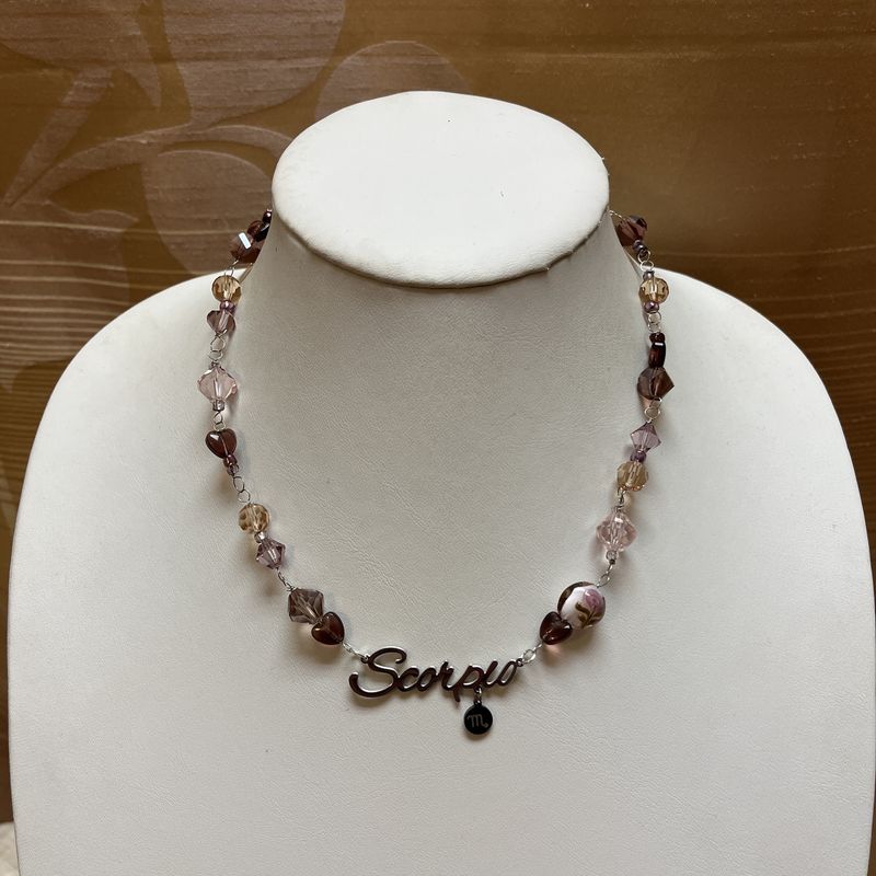 Scorpio beaded necklace