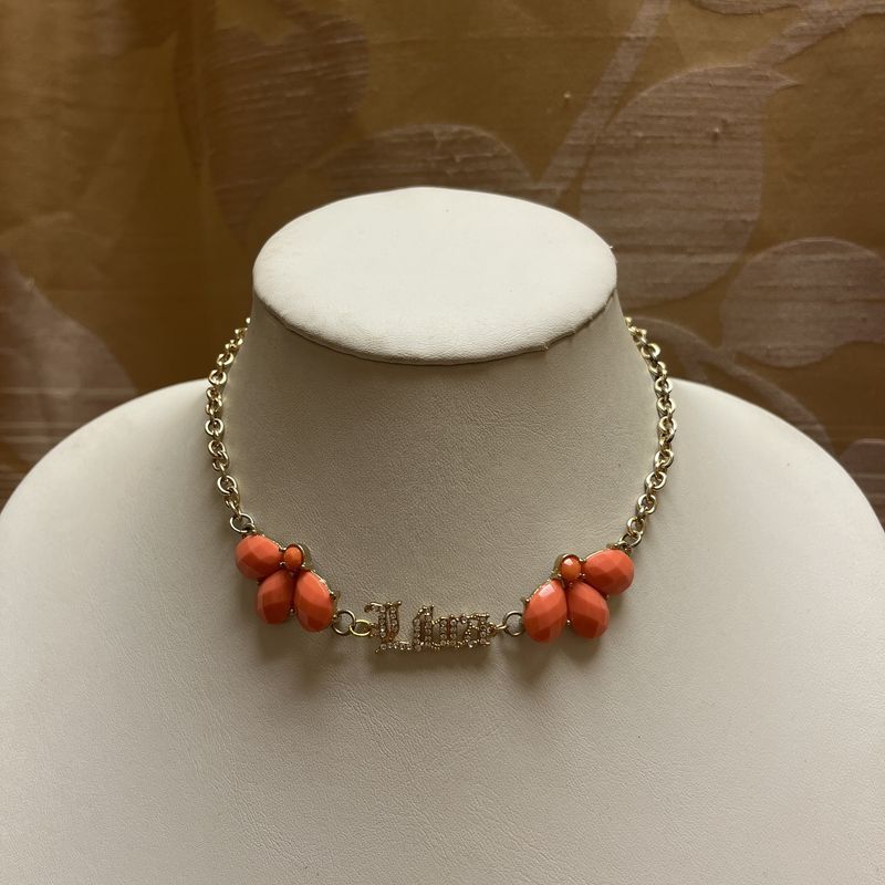 peach libra necklace