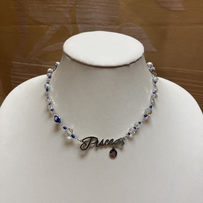 etherial pisces hand beaded necklace