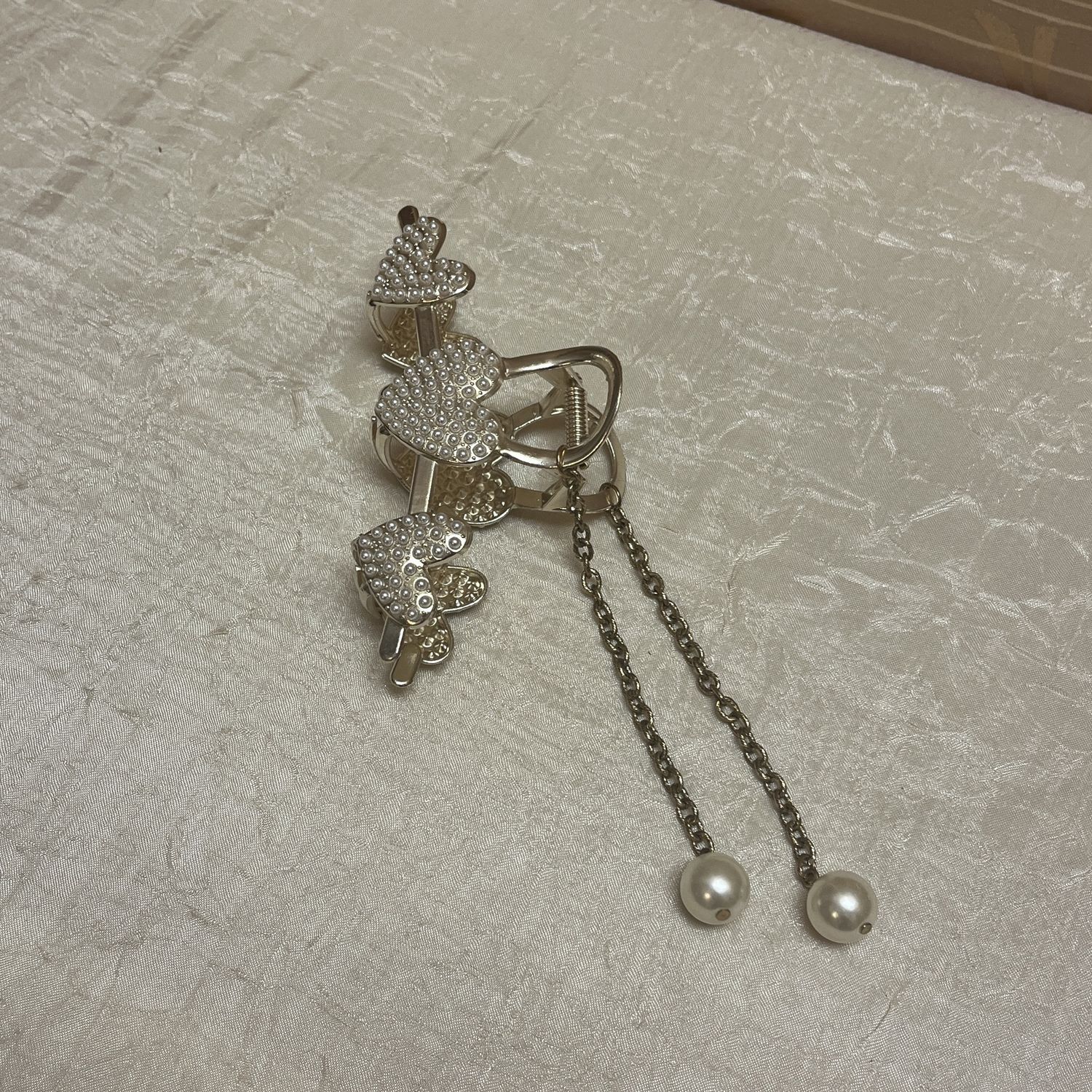 heart dangle hair clip