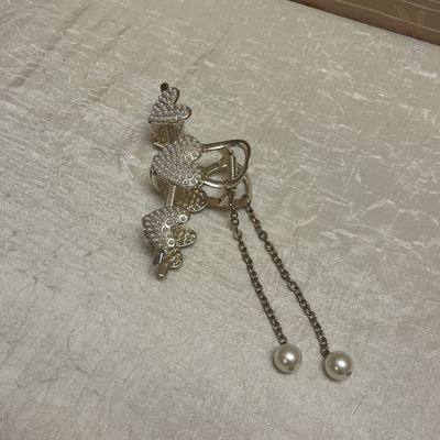 heart dangle hair clip