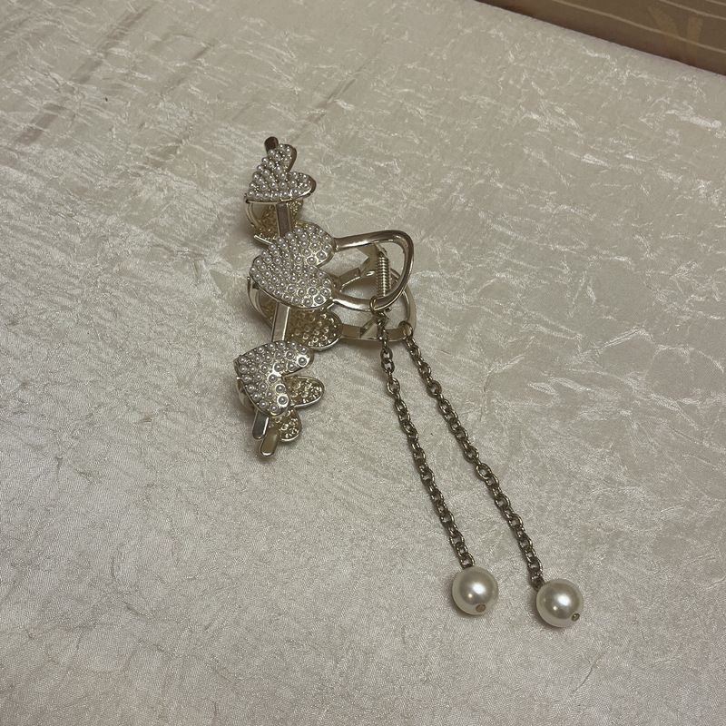 heart dangle hair clip